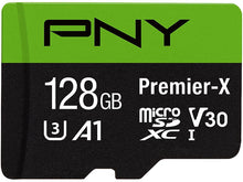FLASH 128G|PNY PREMIER-X CLS10 U3 V30 MSDXC w/SD ADPTR