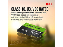 FLASH 128G|PNY PREMIER-X CLS10 U3 V30 MSDXC w/SD ADPTR
