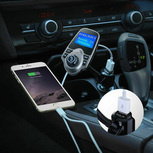 Bluetooth Wireless Car FM Transmitter AUX Stereo Receiver Adapter 2 USB Charger