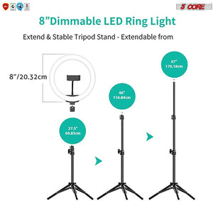 LED TIK Tok Ring Light with Tripod Stand Phone Holder Ringlight Stand for Makeup Tiktok Live Zoom Halo Light