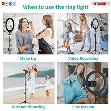 LED TIK Tok Ring Light with Tripod Stand Phone Holder Ringlight Stand for Makeup Tiktok Live Zoom Halo Light