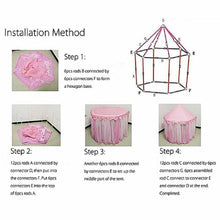 Outdoor indoor portable Folding Princess Castle Tent Children's Tent (colored star lamp)