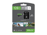 FLASH 128G|PNY PREMIER-X CLS10 U3 V30 MSDXC w/SD ADPTR