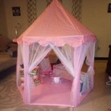 Outdoor indoor portable Folding Princess Castle Tent Children's Tent (colored star lamp)