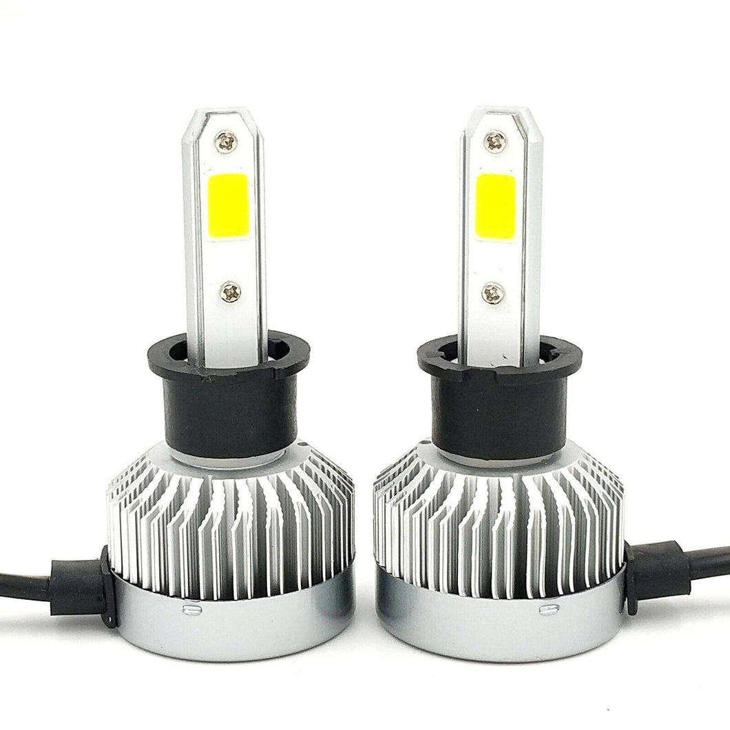 2PCS H3 255000LM Fanless CREE LED Fog Driving Light Kit 6000K White High Power