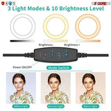 LED TIK Tok Ring Light with Tripod Stand Phone Holder Ringlight Stand for Makeup Tiktok Live Zoom Halo Light