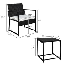 Pieces Patio Set Outdoor Wicker Patio Furniture Sets Modern Bistro Set Rattan Chair Conversation Sets with Coffee Table for Yard and Bistro YJ