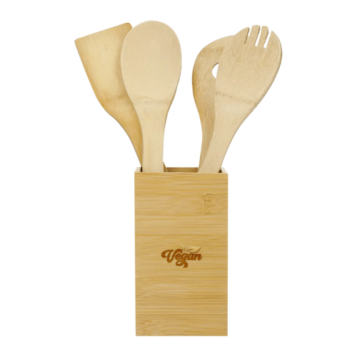 Vegan Bamboo 4-Piece cooking utensils