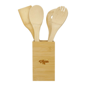 Vegan Bamboo 4-Piece cooking utensils