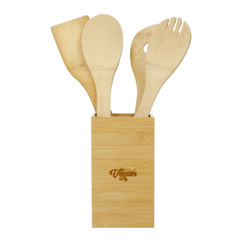 Vegan Bamboo 4-Piece cooking utensils