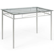 5 Pcs Dining Set Glass Table and 4 Chairs by Carmino