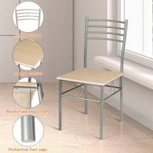 5 Pcs Dining Set Glass Table and 4 Chairs by Carmino