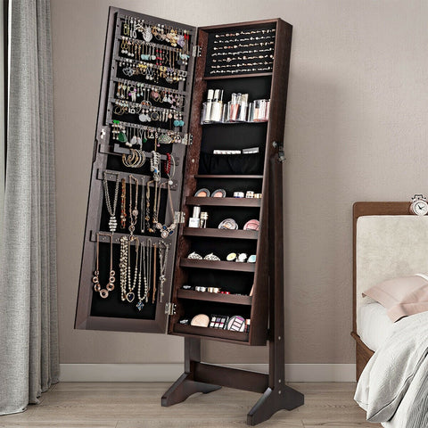 Jewelry Armoire with Full Length Mirror