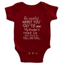 Grandpa Onesies White Lettering