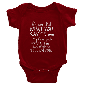 Grandpa Onesies White Lettering
