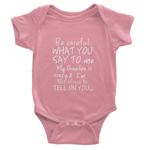 Grandpa Onesies White Lettering