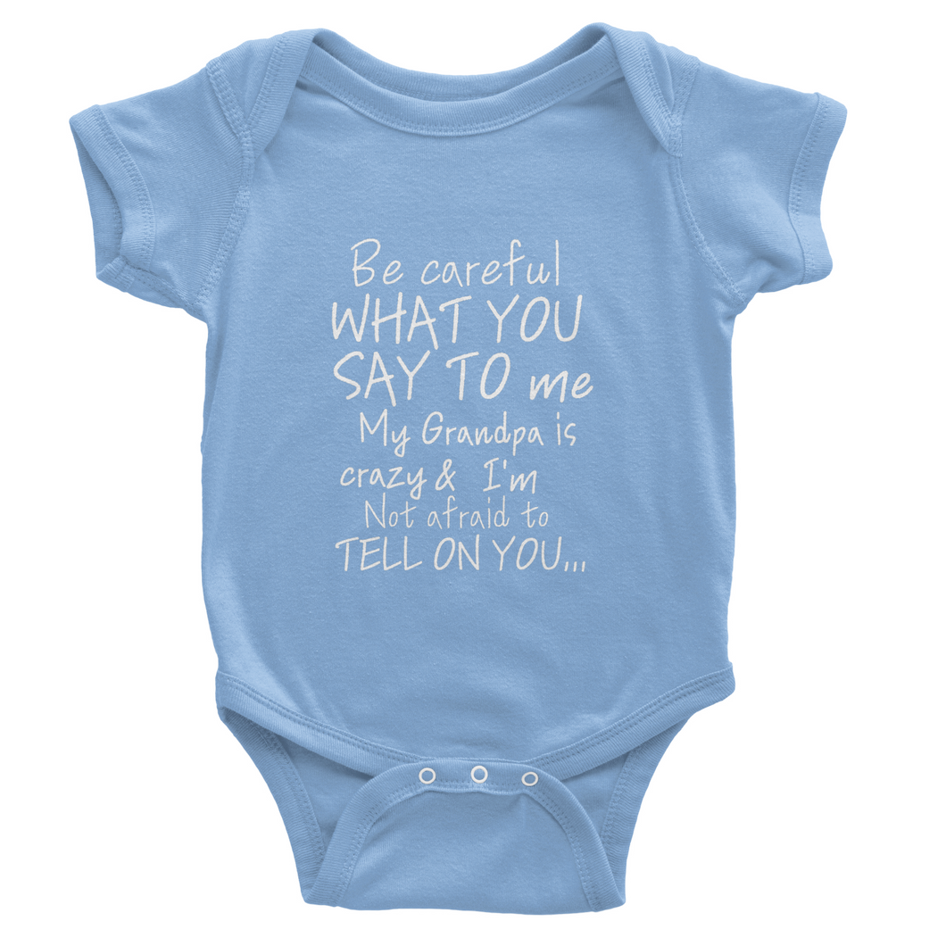 Grandpa Onesies White Lettering