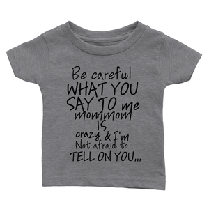 Mom Mom Baby Crewneck T-shirt (Blk Lettering)