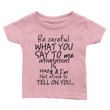 Mom Mom Baby Crewneck T-shirt (Blk Lettering)