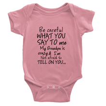 Grandpa Onesies Black Lettering