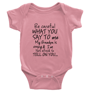 Grandpa Onesies Black Lettering