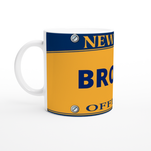 New York Plate White 11oz Ceramic Mug-Bronx