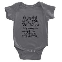 Grandpa Onesies Black Lettering