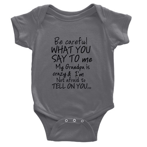 Grandpa Onesies Black Lettering