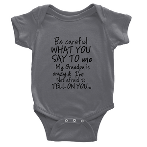 Grandpa Onesies Black Lettering