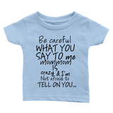 Mom Mom Baby Crewneck T-shirt (Blk Lettering)