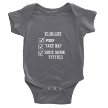 Classic Baby Short Sleeve  To-do Onesies White Lettering