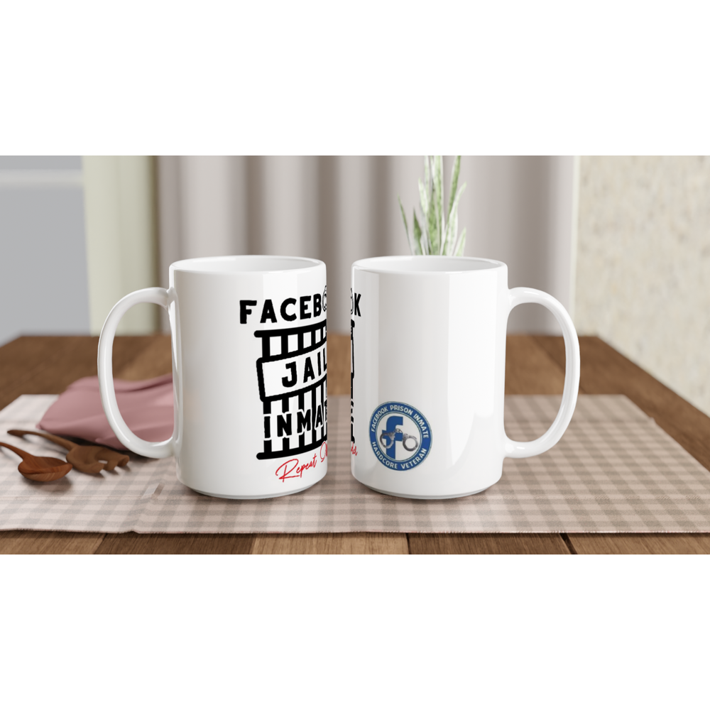 Social Media Jail White 15oz Ceramic Mug