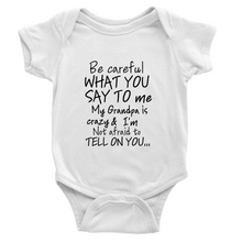 Grandpa Onesies Black Lettering