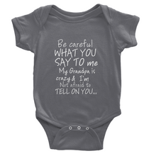Grandpa Onesies White Lettering