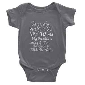 Grandpa Onesies White Lettering