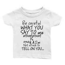 Mom Mom Baby Crewneck T-shirt (Blk Lettering)