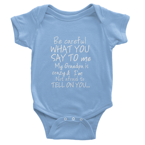 Grandpa Onesies White Lettering