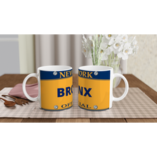 New York Plate White 11oz Ceramic Mug-Bronx