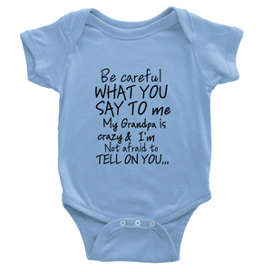 Grandpa Onesies Black Lettering