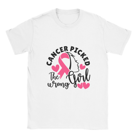 Cancer Picked the Wrong One Classic Unisex Crewneck T-shirt