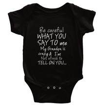 Grandpa Onesies White Lettering