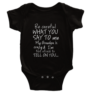 Grandpa Onesies White Lettering