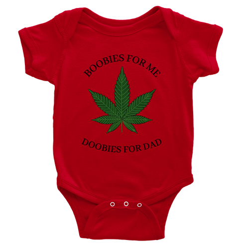 Boobies & Doobies Classic Baby Short Sleeve Onesies