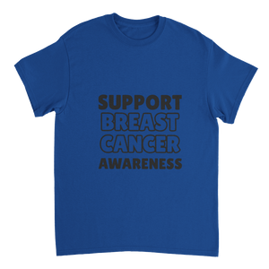 Support Breast Cancer Heavyweight Unisex Crewneck T-shirt