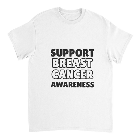Support Breast Cancer Heavyweight Unisex Crewneck T-shirt