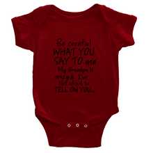 Grandpa Onesies Black Lettering