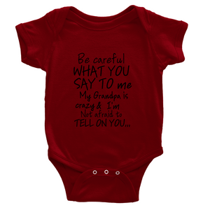Grandpa Onesies Black Lettering