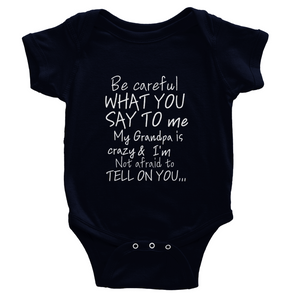 Grandpa Onesies White Lettering