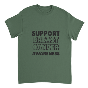 Support Breast Cancer Heavyweight Unisex Crewneck T-shirt