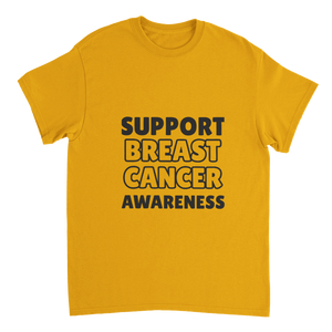 Support Breast Cancer Heavyweight Unisex Crewneck T-shirt